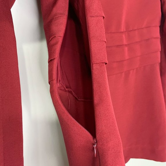 NWT IRO Luana Lace-front Crepe Top In Wine Sz M‎ - Picture 8 of 11